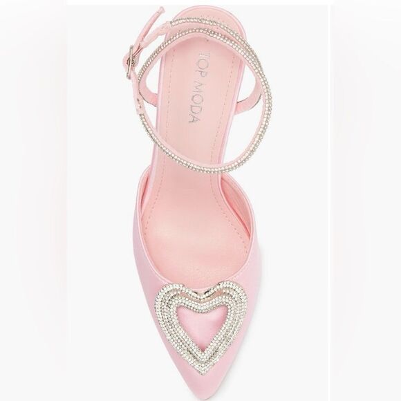 TOP GUY Shoes Freya Pointed Toe Sandal Pink 8.5M - Picture 5 of 6